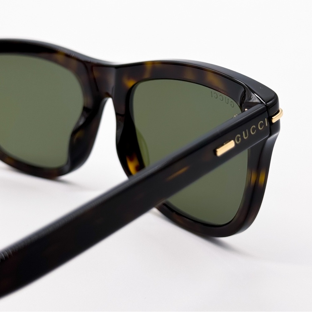 NEW GUCCI GG1444S 002 SQUARE HAVANA GREEN MEN SUNGLASSES GUCCI - Picture 5 of 9